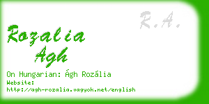 rozalia agh business card